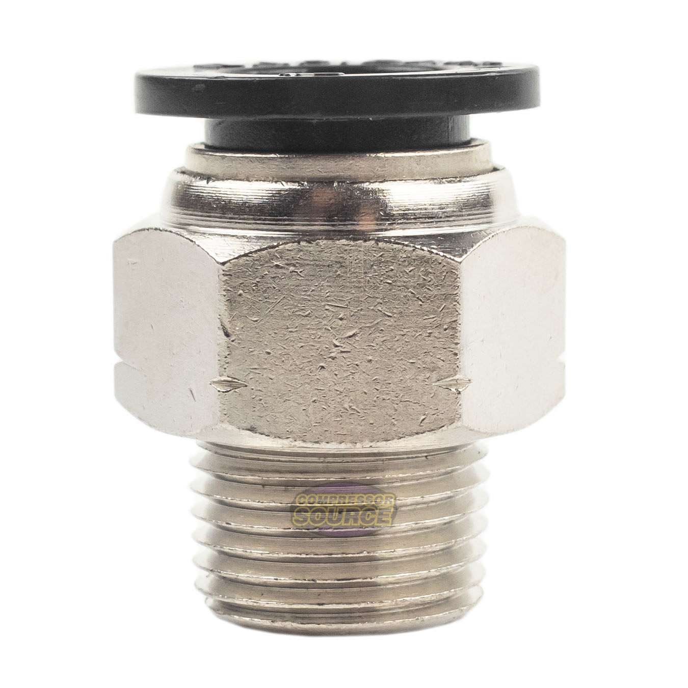 RapidAir 50100 3/8" Male NPT 1/2" Tubing Straight Push Lock Fitting